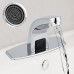 POMU Deck Mount Solid Brass Auto Sensor Bathroom Sink Faucet with Automatic Sensor Chrome Bath Tub Faucet Tub Faucets Polished Chrome - B07B2W123B
